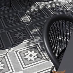 GeoCeramica® 60x60x4 Concreet Flower Decorate