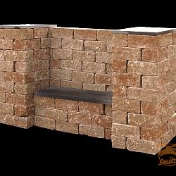 Combiwall Splitton Uno 30X15X12 Mont Blanc (4 zijden gekloofd)
