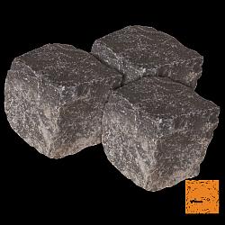 Gaasbox Basaltblokken 15-17   ca.1000 kg./ca. 2,5 m2.