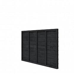 DGL Plankenpakket t.b.v. enkelzijdige wand kapschuur Comfort 229x162 cm, zwart geïmpregneerd