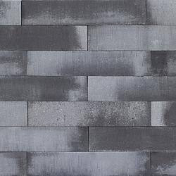Patio Stapelblok Strak 60x12x12 cm. Grijs/Zwart