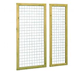 Betonijzer-Trellis Verzinkt In Raamwerk 60x180 cm.  Maas  7,5x7,5 cm.  W08319