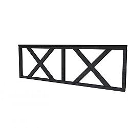 Douglas Hekwerk Met Kruis Type B 228,5 x 73 cm. Zwart Geïmpregneerd  1010264-03