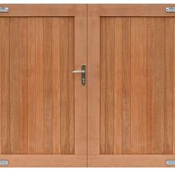 Hardhouten Dubbele Toegangspoort, Verticaal, 300 x 180 cm. incl. Beslag