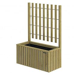 Elan Trellisbloembak, 89 x 42 x 42 cm. Hoogte 130 cm. Groen Geïmpregneerd  1063081 (W636487)