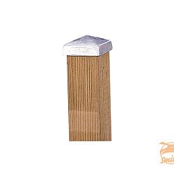 Paalornament Piramide 7 x 7 cm. Metaal Verzinkt