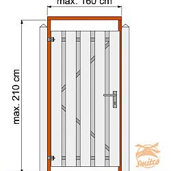 Tuindeurkozijn Hardhout Met Aanslaglat, Max. 160 cm. Breed 1063694 (W07537) =V
