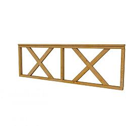 Douglas Hekwerk Met Kruis type B 228,5 x 73 cm. Groen Geïmpregneerd  1010264-02