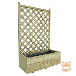 Bloembak Met Rechttrellis 140 x 90 x 40 cm. (HxBxD) 1003339 (W639109)