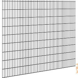 Hillfence Metalen Scherm Dubbele Staafmat 250x183 cm. Zwart  1052652 / W08331
