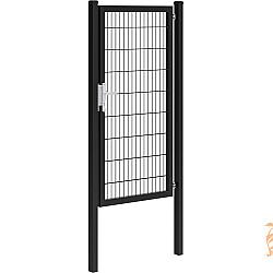 Hillfence Metalen Enkele Poort Premium-Line Inclusief Slot, 100x180 cm. Zwart  1052655