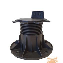 Kunststof balkdragers verstelbaar 6,6 - 14,5 cm, zwart.