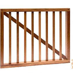 Hardhouten Spijlenhek, 180x80 cm. Frame 4,5x7 cm. Spijlen 2x3 cm. 1064222