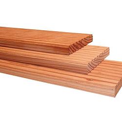 Douglas Geprofileerd Dekdeel 2,5 x 14,5 x 300 1 Zijde Grof Profiel, 1 Zijde Glad, Onbehandeld  WA00921 (1060390)