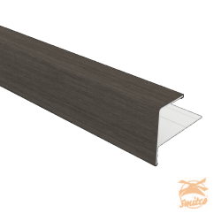 NewTechWood  Aluminium Co-Extrusie Eindprofiel Rhombus t.b.v. Wand Bekleding, 5 x 5 x 300 cm. Silver Gray  1059181