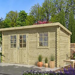 Tuinhuis Amira 380x175 Olijfgroen Geïmpregneerd