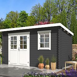 Tuinhuis Amira 380x175 Carbongrey-Wit