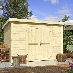 Onze Outdoor Life Overkappingen en Blokhutten worden geleverd exclusief dakbedekking, vloer en Funda