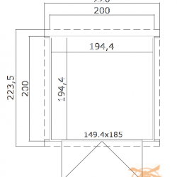 Tuinhuis Kibo 1 200x200
