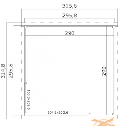 Tuinhuis Julia 295x295