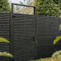 Elan Deur Excellent Zwart Gespoten Op Verstelbaar Stalen Frame (incl.heng/duim)  99x178 cm. 1064425 =V