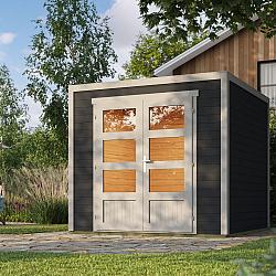 Onze Outdoor Life Overkappingen en Blokhutten worden geleverd exclusief dakbedekking, vloer en Funda