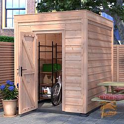 Onze Outdoor Life Overkappingen en Blokhutten worden geleverd exclusief dakbedekking, vloer en Funda