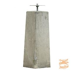 Betonpoer TAPS Grijs 15 x 18 x 50 cm. Met Verstelbare Plaat 1007875 =V