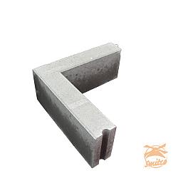 Opsluitband Hoekstuk 10x20x50 Grijs