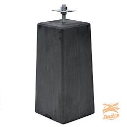 Betonpoer XL 22,5 x 22,5 x 50 cm. Taps Bovenzijde 20 x 20 cm. Flexibele Stelplaat, M20, Antraciet  1010645  UIT ASSORTIMENT !!