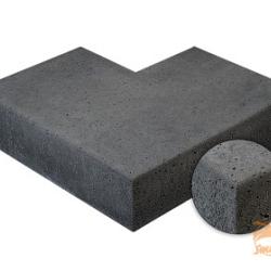 Schellevis Hoekstuk t.b.v. Traptreden Massief 100x40x20 Buiten 90º Carbon