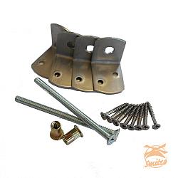 Betonschutting Unibeslagset RVS LIGHT 7cm. (1 set per paal)