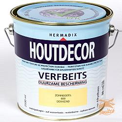 Houtdecor Dekkend 608  Zonnegeel 2500 ml.