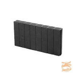 Mini Quadrobandpalissade 6x25x50cm Zwart