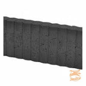 Mini Rondobandpalissade 6x25x50 cm Zwart