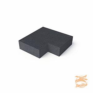 Schellevis Hoekstuk 90° t.b.v. Traptreden 100x37x15 Buiten Antraciet