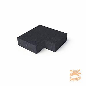 Schellevis Hoekstuk 90° t.b.v. Traptreden 100x37x15 Buiten Carbon