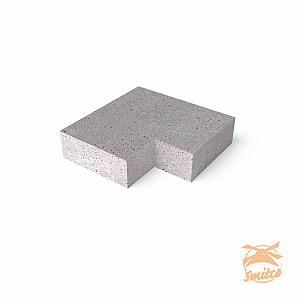 Schellevis Hoekstuk 90° t.b.v. Traptreden 100x37x15 Binnen Grijs