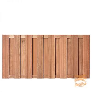 Hardhout Rechtscherm 17-Planks 90 x 180 cm.  (Plank 90 cm.)  W252616