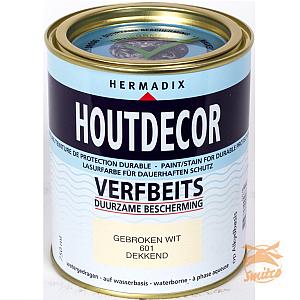 Houtdecor Dekkend  601 Gebroken-Wit  750 ml.