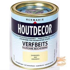 Houtdecor Dekkend 602 Zandgeel  750 ml.