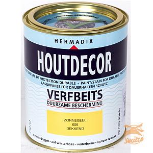Houtdecor Dekkend 608 Zonnegeel 750ml.
