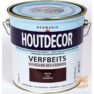 Houtdecor Dekkend 610 Bruin 2500ml.