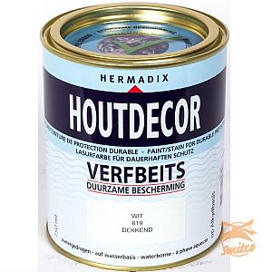 Houtdecor Dekkend 619 Wit 750ml.