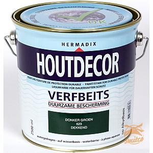Houtdecor Dekkend 623 Donker-Groen  2500 ml.