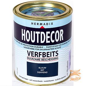 Houtdecor Dekkend 627 Blauw 750ml.