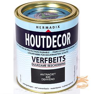 Houtdecor Dekkend 630 Antraciet 750 ml.