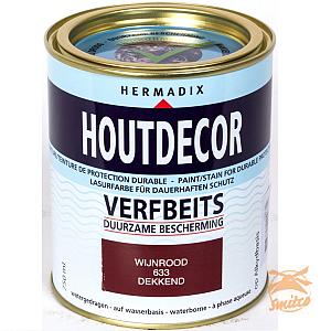 Houtdecor Dekkend 633 Wijnrood  750 ml.