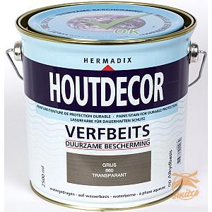 Houtdecor Transp. 660 Grijs 2500ml.