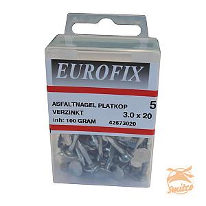 Asfaltnagel 3.0X20 (100GR) Verzinkt blister Eurofix